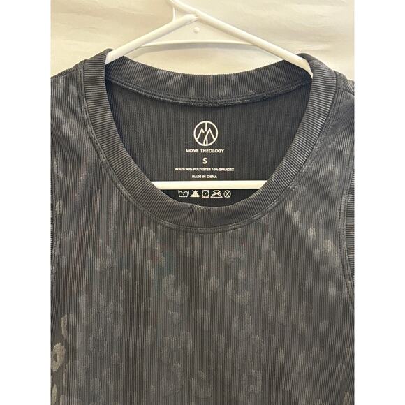 Move Theology Leopard Print Crop Tank Top – Black, Size Small (Pre-Loved) - Picture 3 of 5